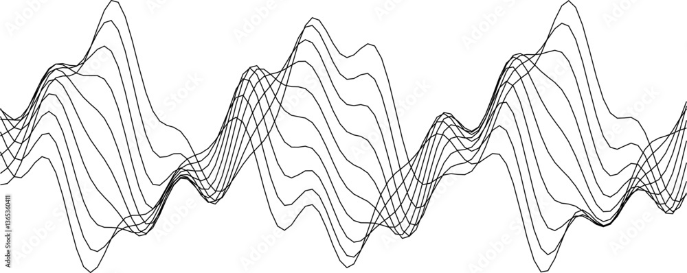 Poster abstract wave pattern design for modern art and creative projects.
