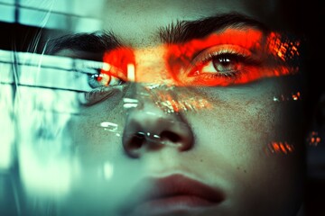 Hallucination - due to pcp: abstract image of physical state. Blurry vision. Psychiatric condition. Metaphorical pcp perceptions of a mental illusion. Anxiety disorder. Strange perception.