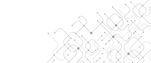 Vector abstract global network connection geometric with connecting dots and lines digital technology.