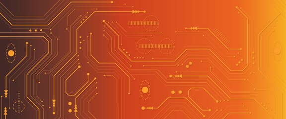 Obraz premium Vector abstract technology background circuit board chipset with technology line circuit board background technology.