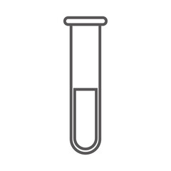 試験管のラインベクターアイコン：実験器具のシンボル - Test Tube Line Vector Icon: Symbol of Laboratory Equipment