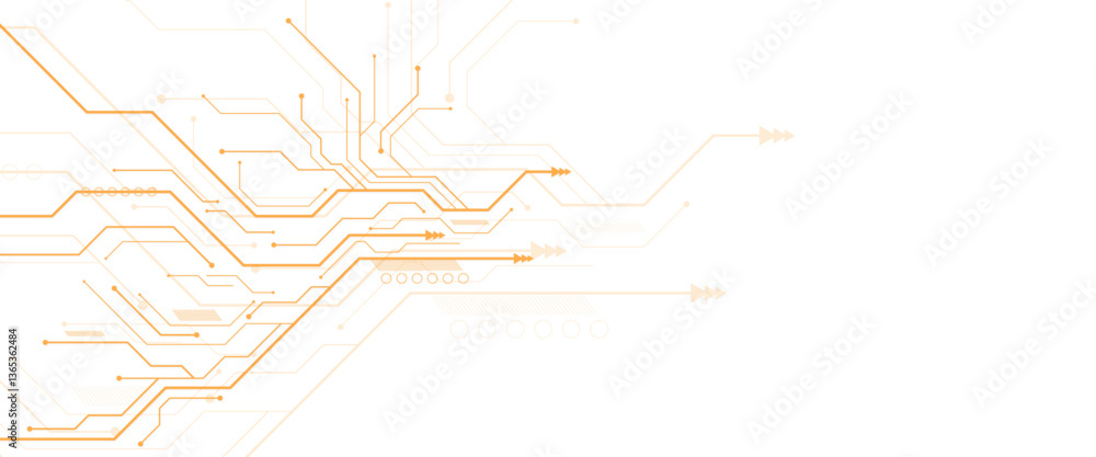 Aufkleber vector modern technology with technology line circuit board background technology.