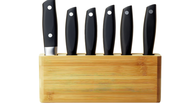Knife block showcase bamboo kitchen organizer modern design home decor natural finish functional tools