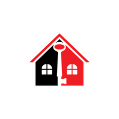 House, Key and Windows Real Estate Logo 002