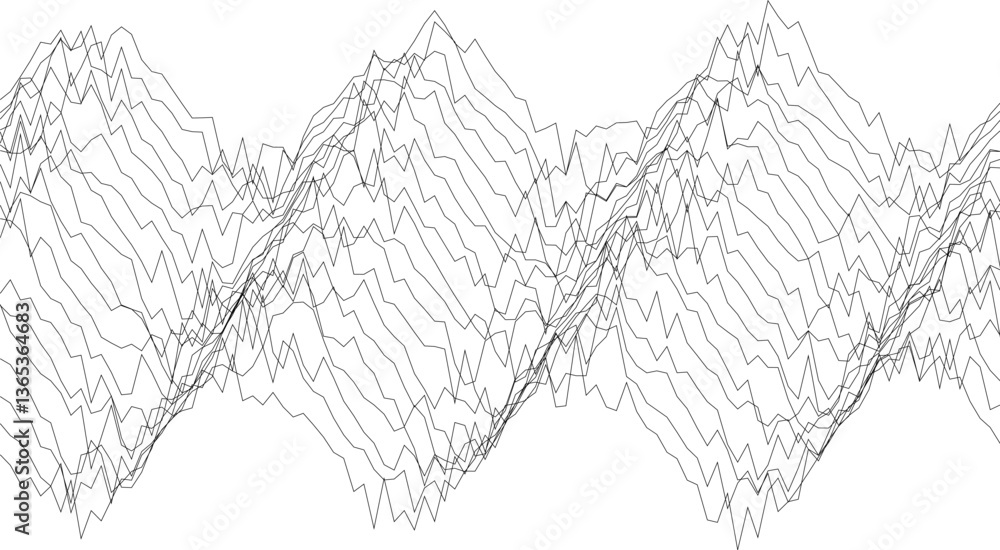 Aufkleber abstract wave line pattern for modern design and decoration projects.