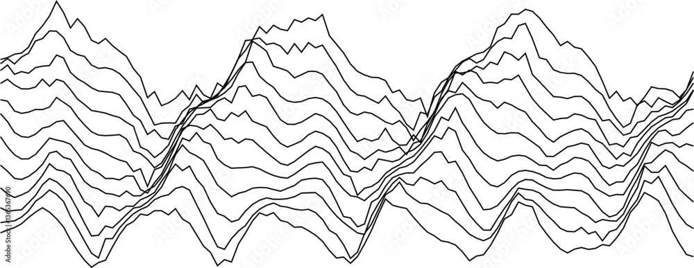 Poster abstract monochrome wave patterns for modern design and creative backgrounds.