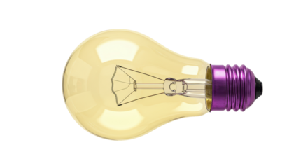 Isolated Transparent Lightbulb