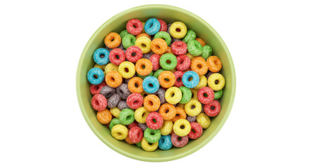 Isolated Cereal Loops in Bowl