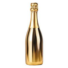 Champagne bottle isolated on transparent background
