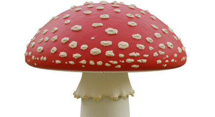 Isolated Fly Agaric Mushroom