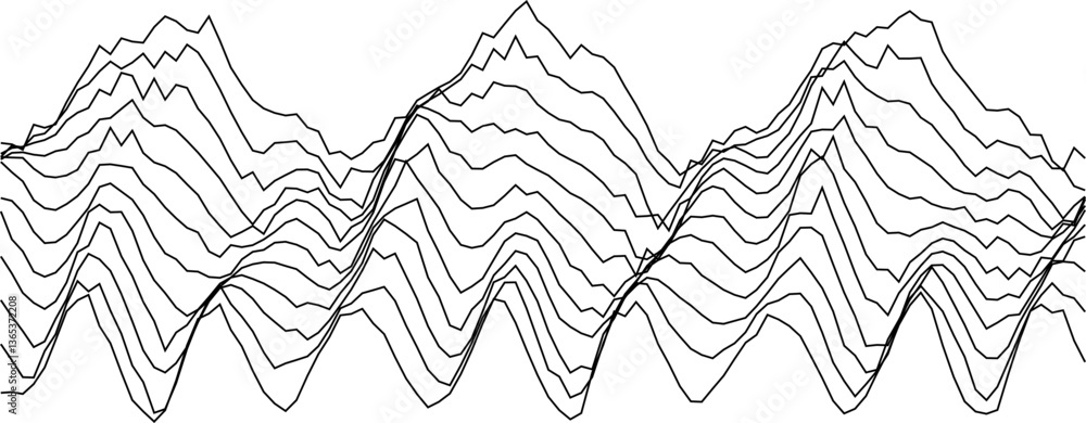 Poster abstract waveform pattern design for creative prints and visual arts.