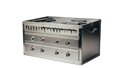 Showcase of stainless steel tool chest professional craftsmanship in industrial settings