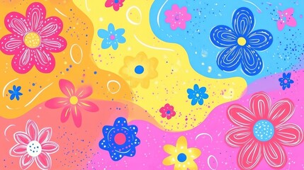 Colorful Floral Abstract Background