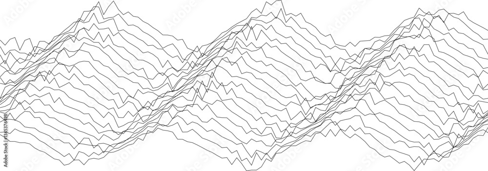 Poster abstract geometric wave pattern design for modern backgrounds and textures.