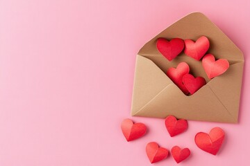 Love letter envelope background symbol hearts.