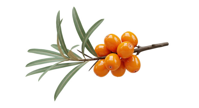 Isolated Sea Buckthorn Berries