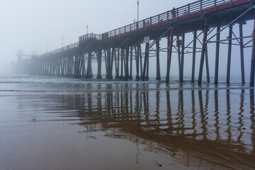 Misty Morning at Oceanside Municipal Pier in California