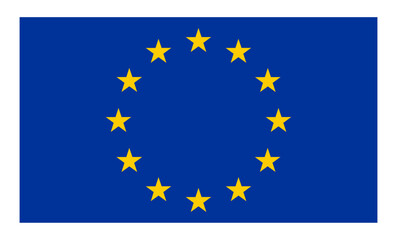 Flag of European union, transparent background