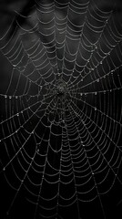 Fototapeta premium Spider web arachnid black invertebrate.