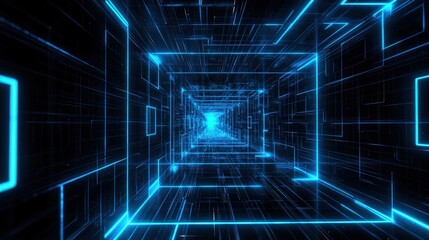 Futuristic Technological Tunnel