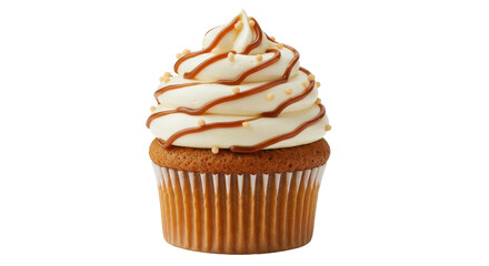 Isolated Caramel Cupcake