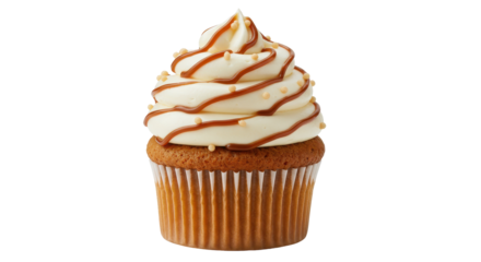 Isolated Caramel Cupcake