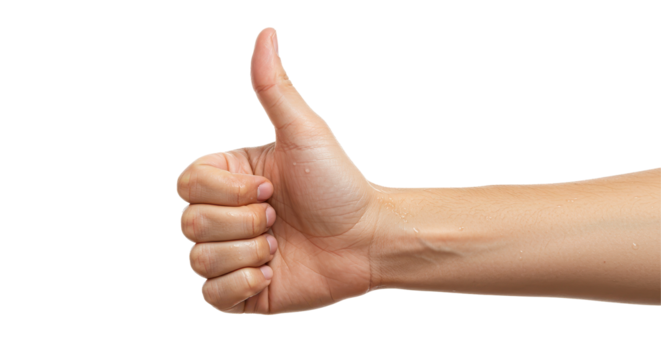 Isolated Hand Giving Thumbs Up