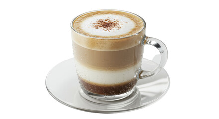 Isolated Glass of Latte Macchiato