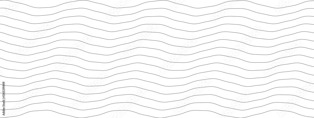 Aufkleber minimalist black and white wavy line pattern for modern design and background uses.