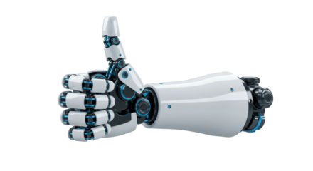 Isolated Robot Hand Giving Thumbs Up