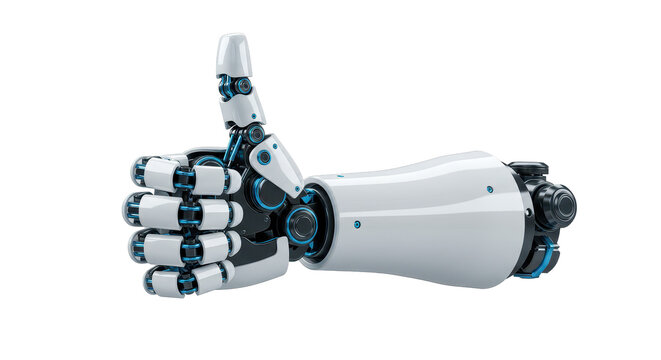 Isolated Robot Hand Giving Thumbs Up