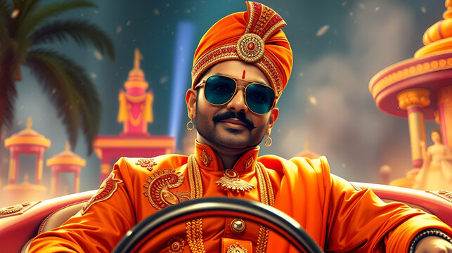 Extremely rich Indian tycoon or pop star