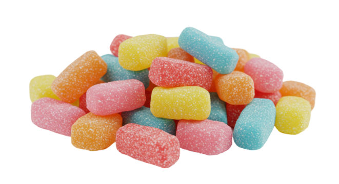 Isolated Pile of Sour Patch Kids