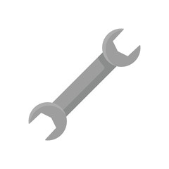 Wrench tool flat vector design on a white background