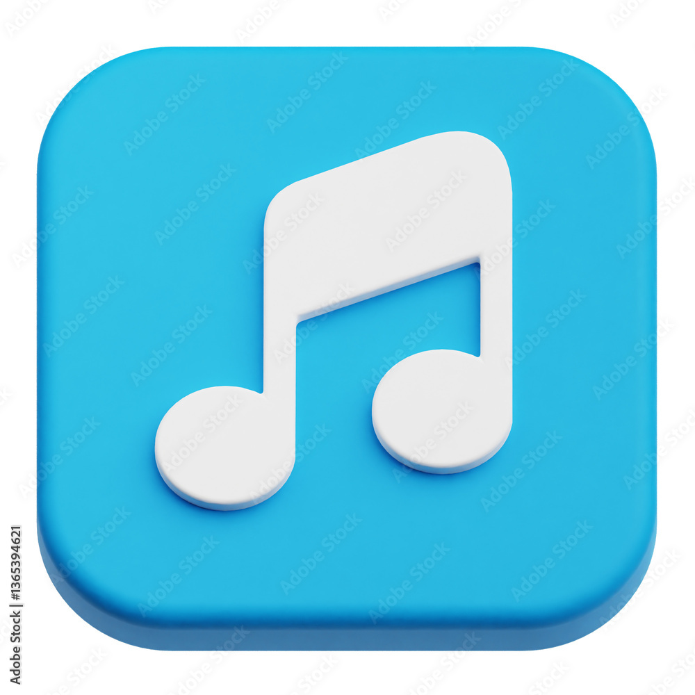 Poster app user interface 3d icon isolated on the transparent background
