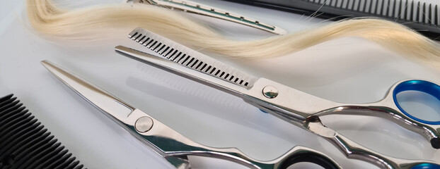 Professional hairdressing kit and hair