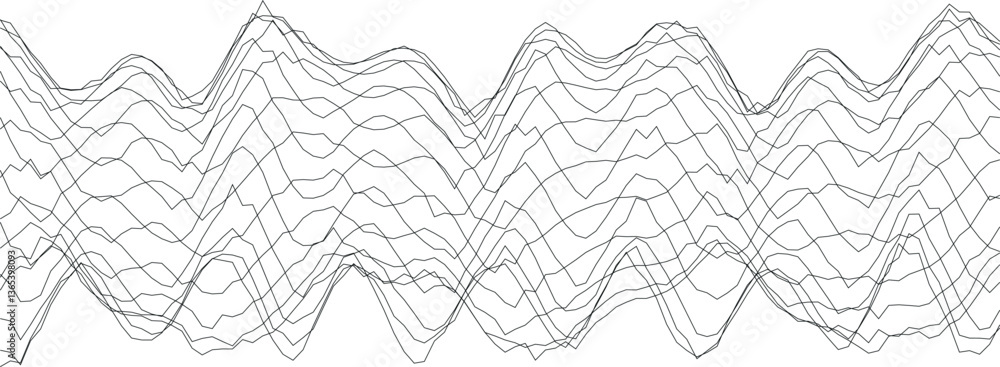 Aufkleber abstract wave pattern design for modern art and creative projects.