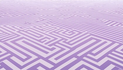 Three dimensional abstract purple and red geometric maze pattern design