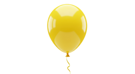Isolated Yellow Balloon