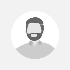 Vector flat illustration. Human icon. Avatar, user profile, human icon, profile picture. Suitable for social media profiles, icons, splash screens and as a template. Business concept.