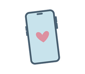 Smart phone. Healthy lifestyle. Simple flat illustration isolated on white background