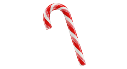 Isolated Classic Red and White Candy Cane