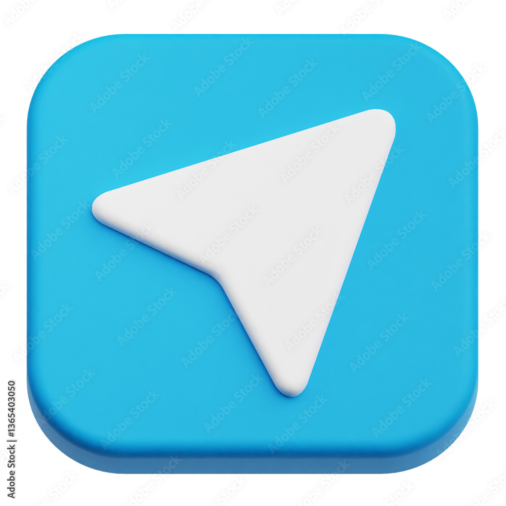 Poster app user interface 3d icon isolated on the transparent background
