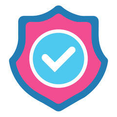 Editable Security Shield Icon with Check Mark Vector illustration

