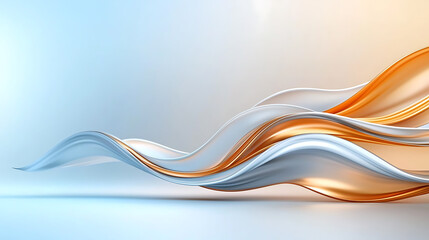 Fototapeta premium Dynamic metallic swirl background in gold and silver abstract art digital design modern aesthetic high-resolution visuals