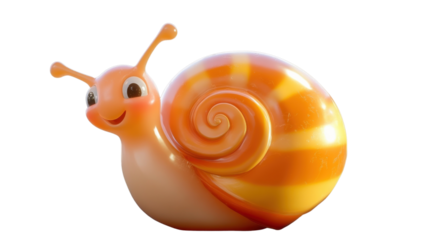 snail on a white background