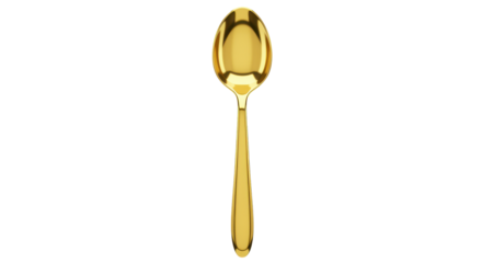 Isolated Shiny Gold Spoon