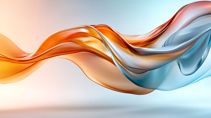 Naklejka premium Dynamic abstract metallic swirl with glowing rainbow effects vibrant studio setting digital art style modern aesthetic