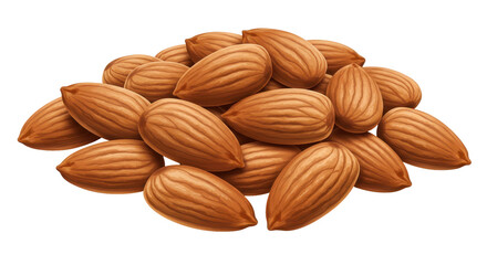 Isolated Pile of Almonds