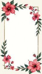 Trendy floral frames with wildflowers and leaves line art Botanical Line Art Collection of wildflowers Luxury Line Floral Art Elegant wedding invitations,  luxury,  leaves